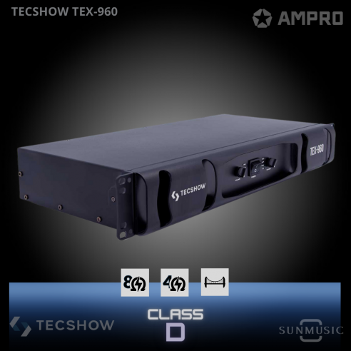 TECSHOW TEX-960 AMPLIFICADOR CLASE D Valor +IVA