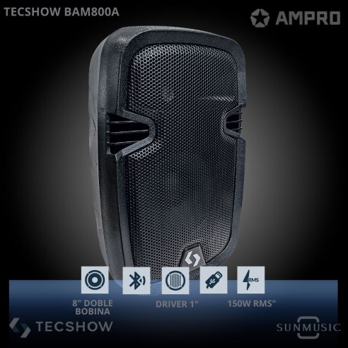 TECSHOW BAM 800A (BAM-8A) 150W RMS Valor +IVA