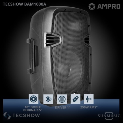 TECSHOW BAM 1000A (BAM-10A) 250W RMS Valor +IVA