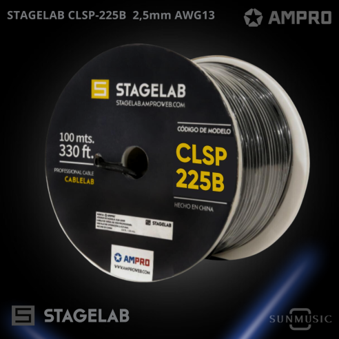 STAGELAB CLSP-225B CABLE PARLANTE DE 2,5 100M