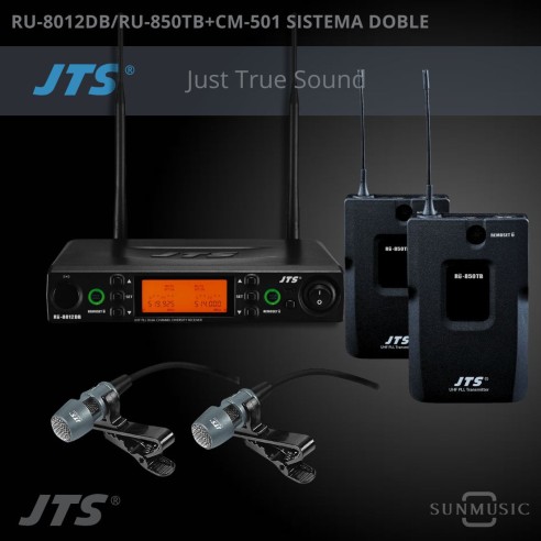 JTS RU-8012DB/RU-850TB+CM-501 SISTEMA DUAL SOLAPA