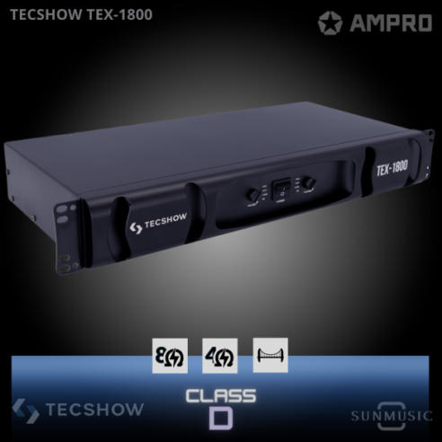 TECSHOW TEX-1800 AMPLIFICADOR CLASE D