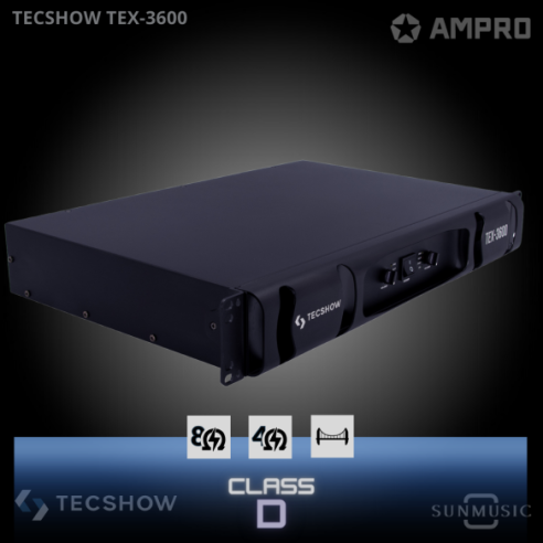TECSHOW TEX-3600 AMPLIFICADOR CLASE D