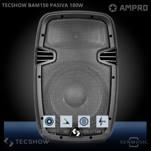 TECSHOW BAM 150 CAJA PASIVA 180W RMS Valor +IVA