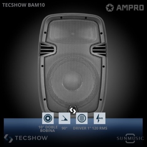 TECSHOW BAM 10 CAJA PASIVA 120W RMS
