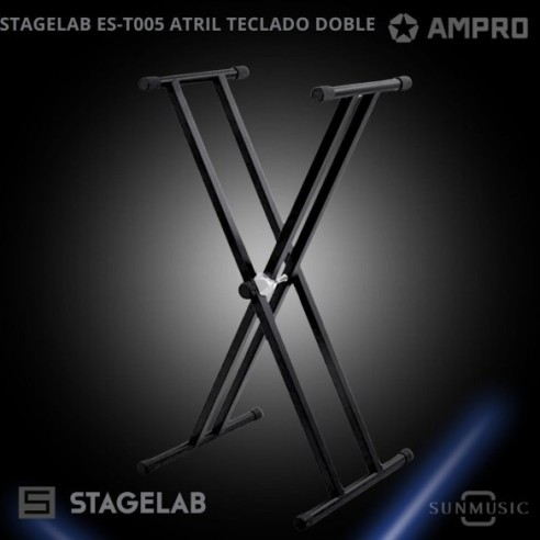 STAGELAB ES-T005 ATRIL TECLADO DOBLE + DE 20KG