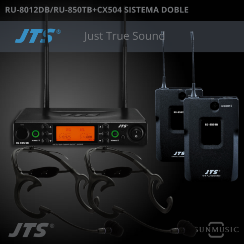 JTS RU-8012DB/RU-850TB+CX-504 SISTEMA INAL. DOBLE CINTILLO JTS