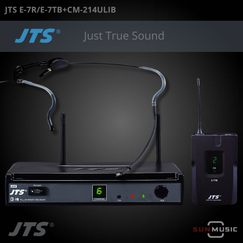 JTS E-7R/E-7TB+CM-214ULIB INAL. CINTILLO CARDIOIDE NEGRO 16 FREC. JTS