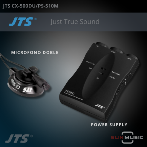 JTS CX-500DU/PS-510M -MICROFONO DOBLE INSTRUMENTOS