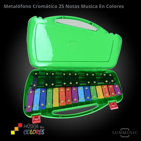 Metalófono Cromático 25 Notas (método Musica En Colores)
